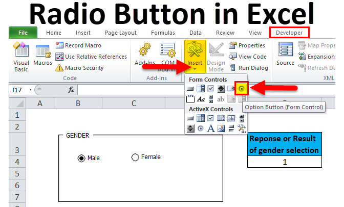 Insert button for macro excel 2016